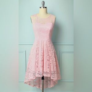 Brand new Zapaka asymmetrical pink lace dress, size XS
